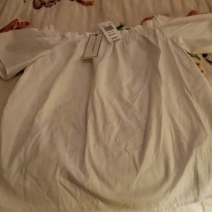 White on or off shoulder top